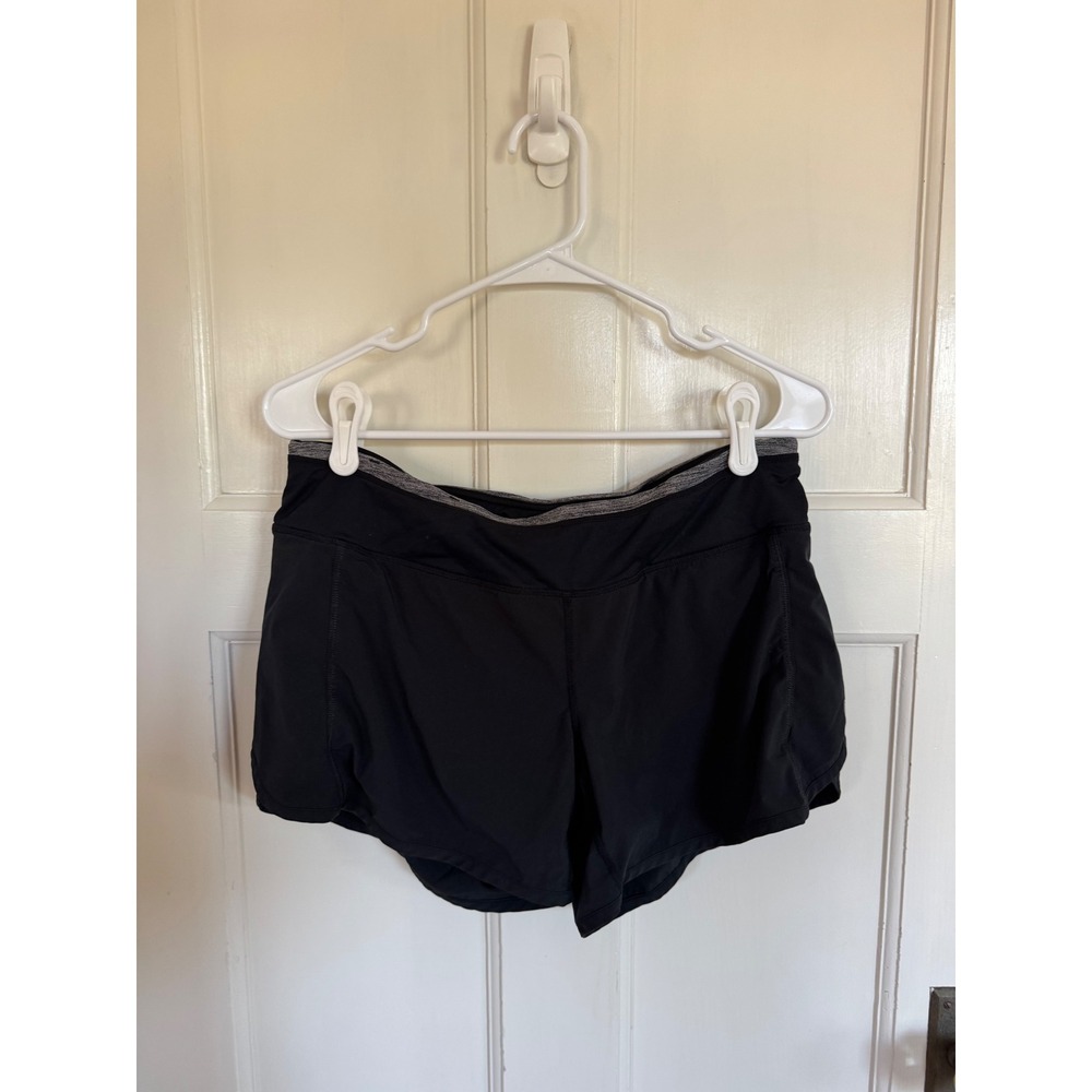 Lululemon black running shorts size 8